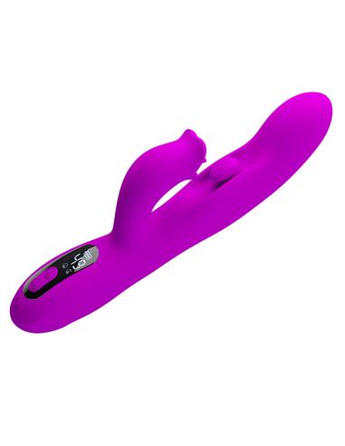 Pretty love - yalanda vibrador rabbit oscilante con pantalla led morado