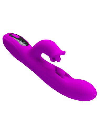 Pretty love - yalanda vibrador rabbit oscilante con pantalla led morado