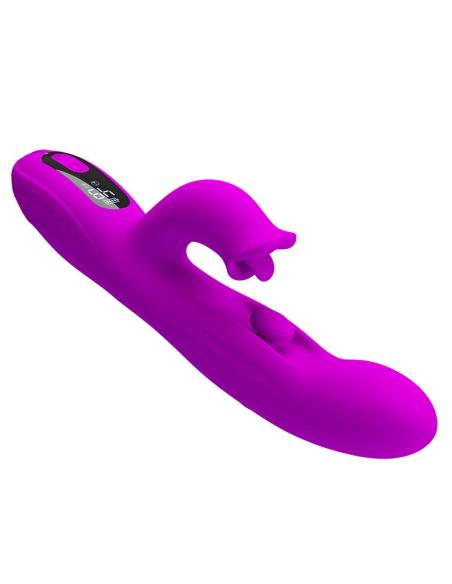 Pretty love - yalanda vibrador rabbit oscilante con pantalla led morado