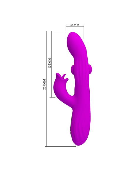 Pretty love - yalanda vibrador rabbit oscilante con pantalla led morado