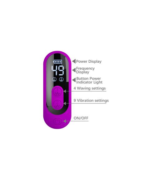 Pretty love - yalanda vibrador rabbit oscilante con pantalla led morado