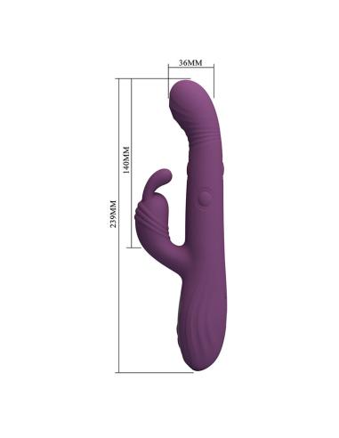 Pretty love - dee vibrador rabbit multifunción oscilante y percutor morado