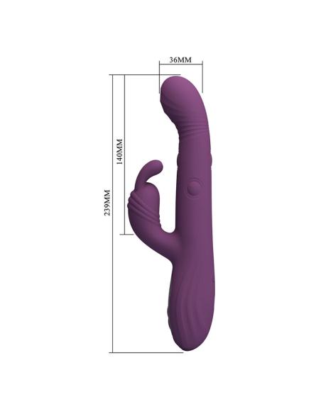 Pretty love - dee vibrador rabbit multifunción oscilante y percutor morado