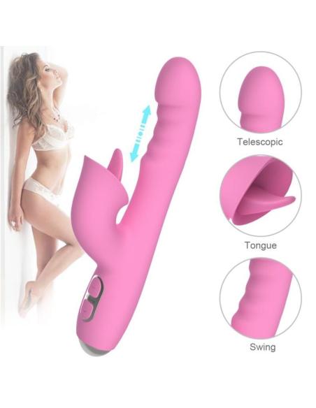 Nalone - t-may vibrador rabbit con empuje y movimiento oscilante