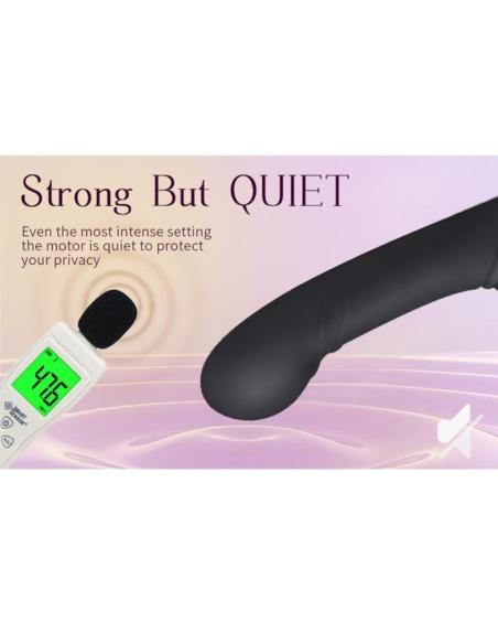 Nalone - allow vibrador doble con rotación y empuje negro
