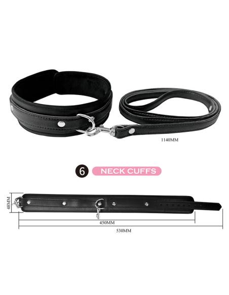 Pretty love - kit bdsm 8 piezas negro