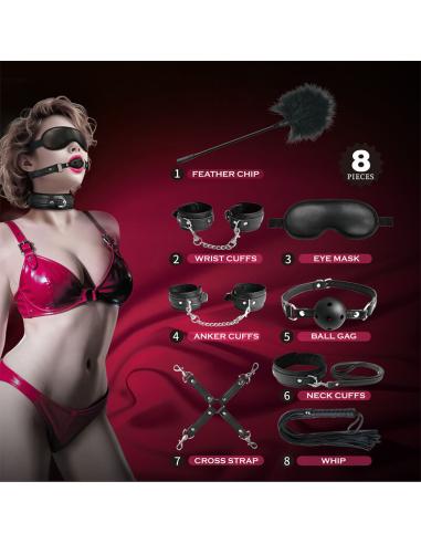 Pretty love - kit bdsm 8 piezas negro