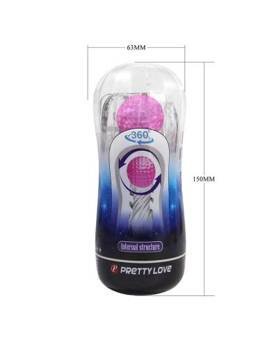 Pretty love - masturbador cup 360º texturizado transparente