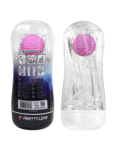 Pretty love - masturbador cup 360º texturizado transparente