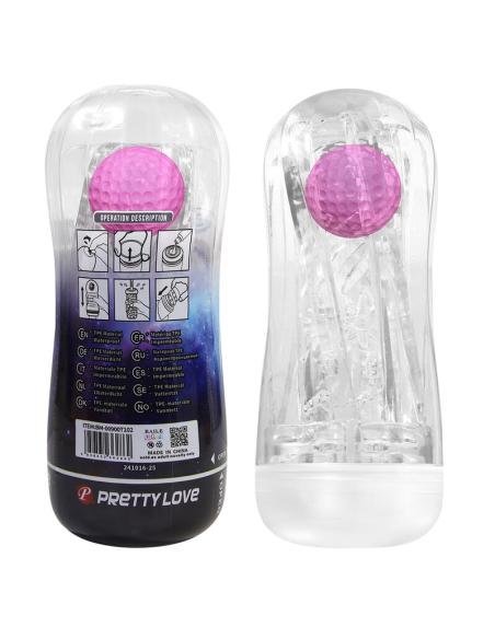 Pretty love - masturbador cup 360º texturizado transparente
