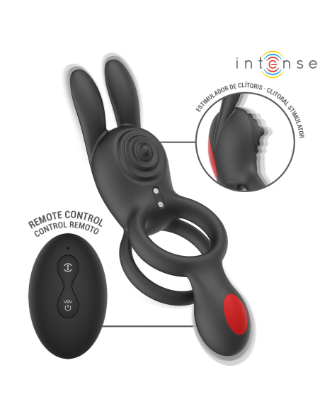 Intense - quinn anillo doble con vibración control remoto