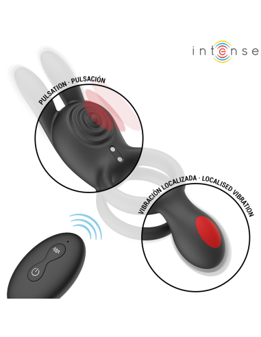Intense - quinn anillo doble con vibración control remoto