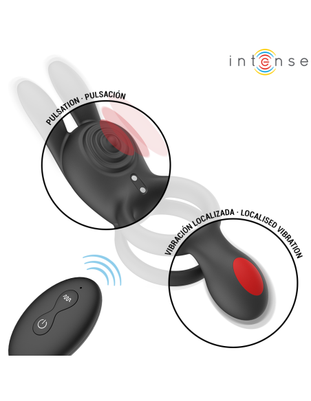 Intense - quinn anillo doble con vibración control remoto