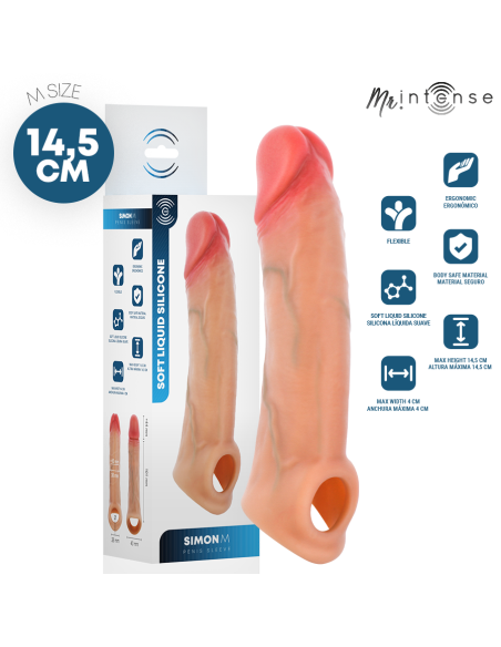 Mr intense - simon m funda para el pene silicona 14.5 cm -ø- 4 cm