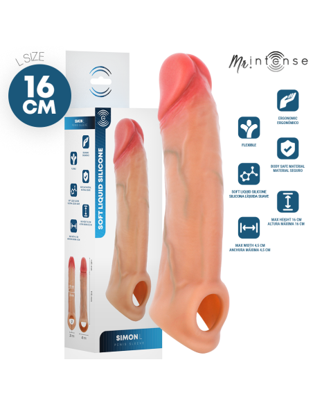 Mr intense - simon l funda para pene silicona 16 cm -ø- 4.5 cm