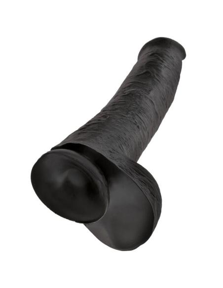 King cock - dildo realista con testículos 38 cm color negro