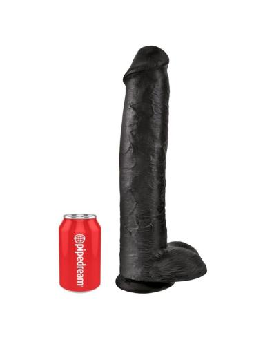 King cock - dildo realista con testículos 38 cm color negro