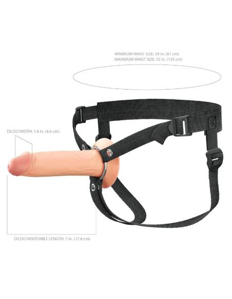 Fantasy x-tensions elite - arnés con dildo hueco de silicona 20,3 cm