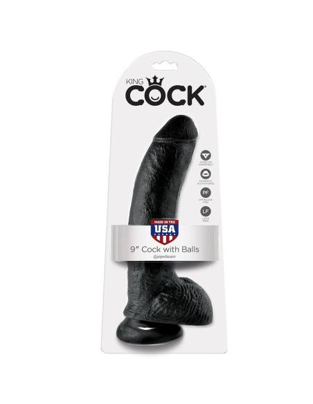 King cock - pene realistico negro 22.9 cm