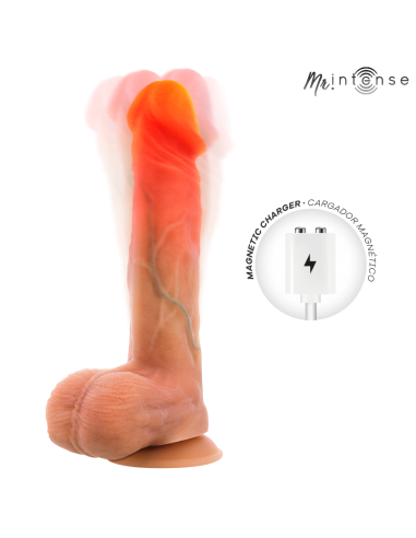 Mr intense - logan dildo vibrador silicona con efecto calor y control remoto 20 cm -ø- 4.1 cm