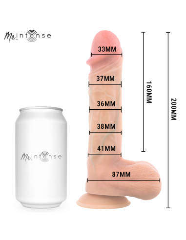 Mr intense - logan dildo vibrador silicona con efecto calor y control remoto 20 cm -ø- 4.1 cm