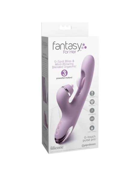 Fantasy for her - g-touch pulse pro purple vibrador rabbit para punto g y clítoris