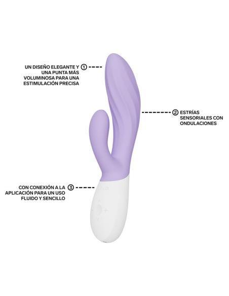 Lelo - ina twist vibrador rabbit punto g y clítoris lavanda