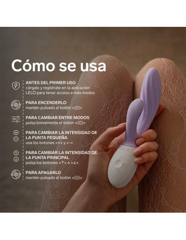 Lelo - ina twist vibrador rabbit punto g y clítoris lavanda