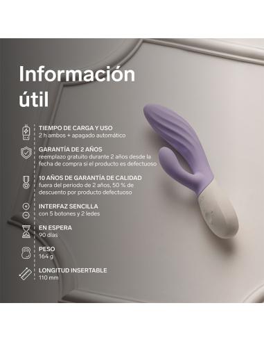 Lelo - ina twist vibrador rabbit punto g y clítoris lavanda