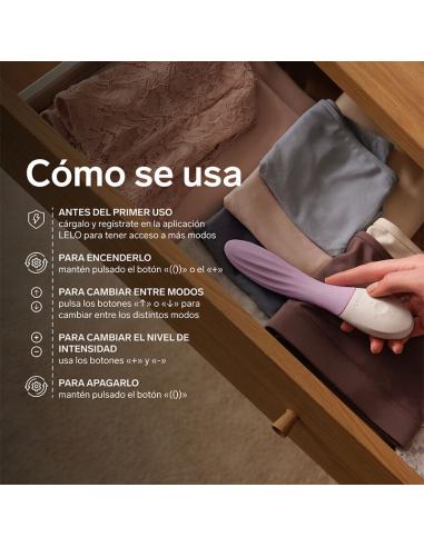 Lelo - mona twist vibrador para punto g recargable app control lavanda