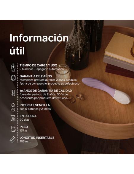 Lelo - mona twist vibrador para punto g recargable app control lavanda