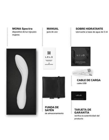 Lelo - mona spectra masajeador íntimo con luz roja recargable app control