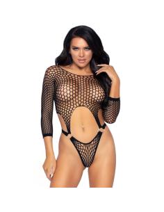 Leg avenue - body tanga de manga larga talla unica blanco