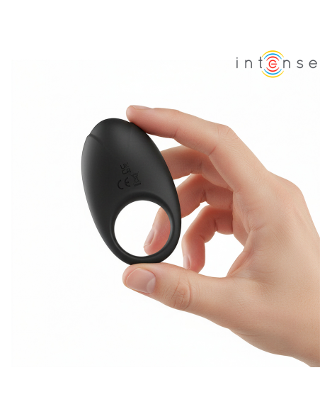 Intense - merlotte anillo vibrador con estimulación de clítoris negro