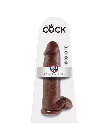 King cock - pene realístico marrón 30.48 cm