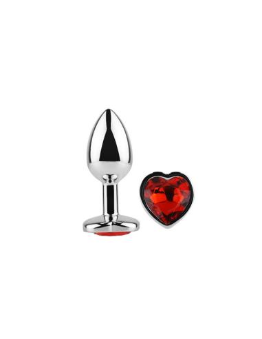 Plug Anal Joya de Corazón Red Scarlet Talla S