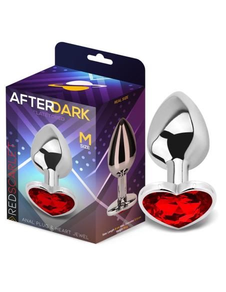Plug Anal con Joya de Corazón Red Scarlet Talla M