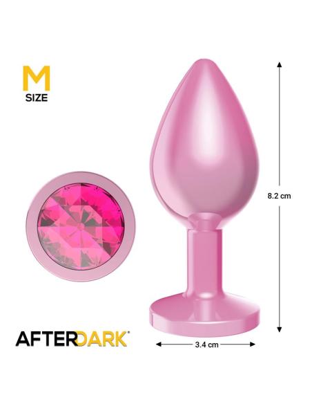 Plug Anal Anodizado Rosa con Joya Talla M