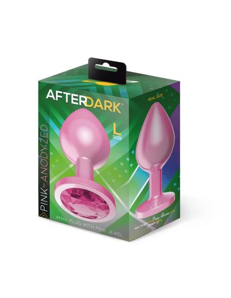 Plug Anal Anodizado Rosa con Rosa Talla L
