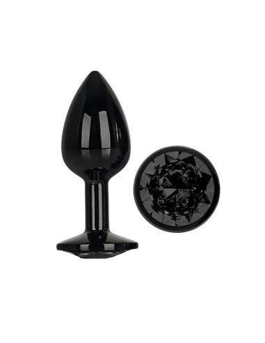 Blackgem Plug Anal Metálico con Joya Talla S Negro