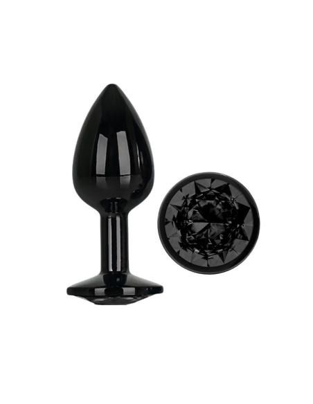 Blackgem Plug Anal Metálico con Joya Talla S Negro