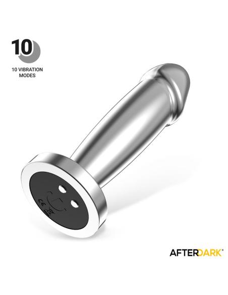 Sarmy Plug Anal Cromado con Vibración USB Magnético Talla S