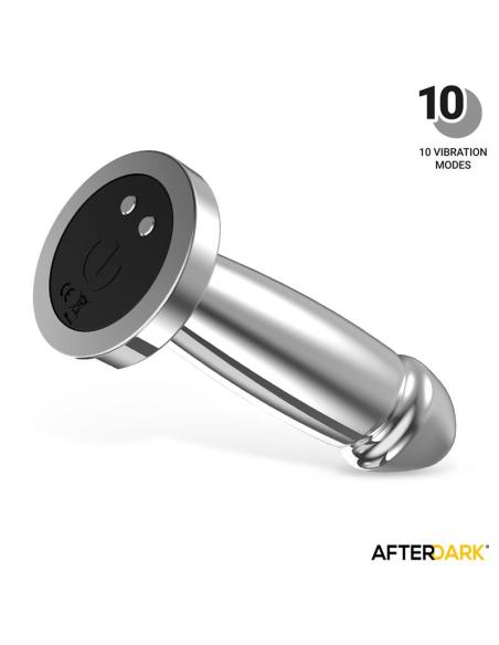 Sarmy Plug Anal Cromado con Vibración USB Magnético Talla S