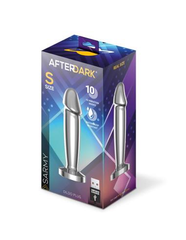 Sarmy Plug Anal Cromado con Vibración USB Magnético Talla S