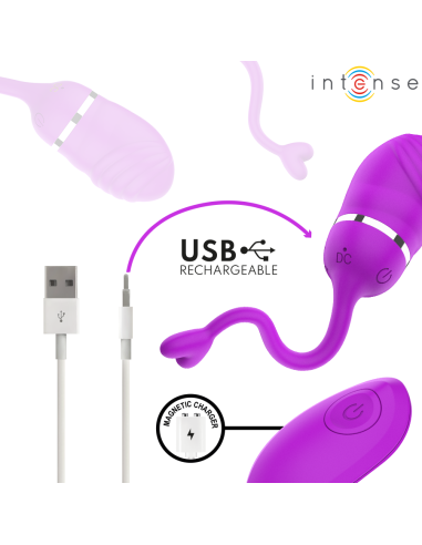 Intense - sookie huevo vibrador con control remoto morado