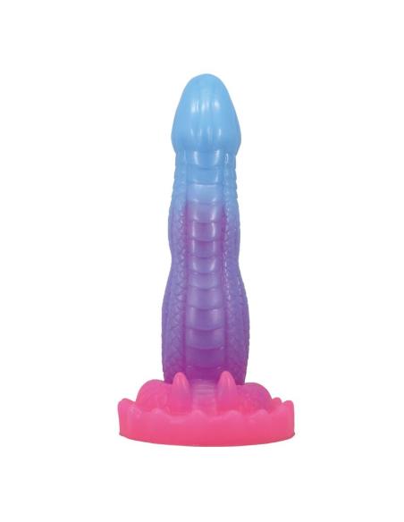 Power monsters - void python dildo fantasía con ventosa 20,5 cm ø 5,2 cm azul, lila y rosa