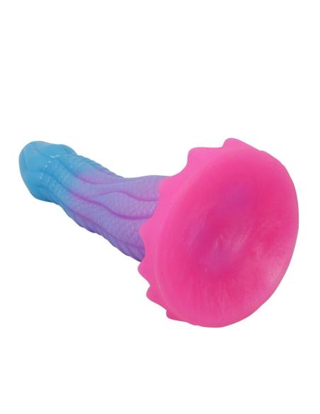 Power monsters - void python dildo fantasía con ventosa 20,5 cm ø 5,2 cm azul, lila y rosa