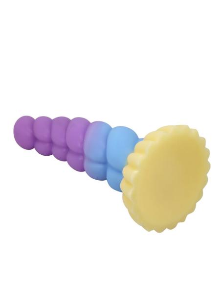 Power monsters - unicorn dildo tricolor 22 cm ø 5 cm