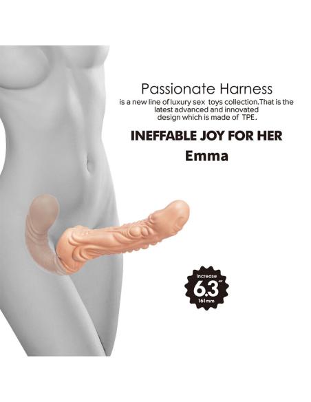 Baile - emma strap-on doble penetración texturizado natural