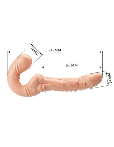 Baile - emma strap-on doble penetración texturizado natural